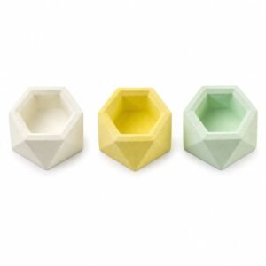 Geometric Hexagonal Candle Holders - Set of 3
